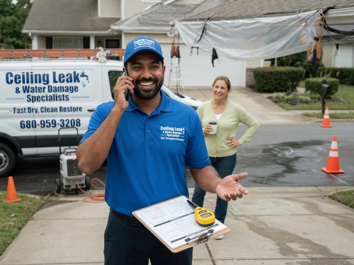 Ceiling Leak Cleanup Moon, VA FAQs